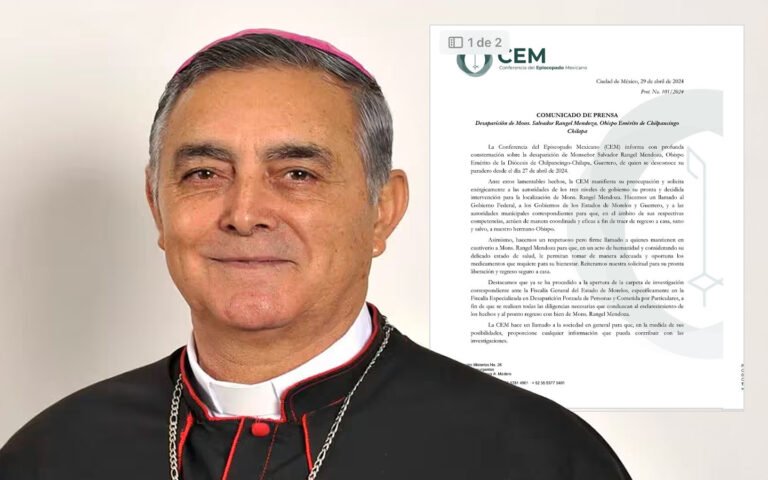 Consternación por la desaparición del obispo Salvador Rangel de Guerrero