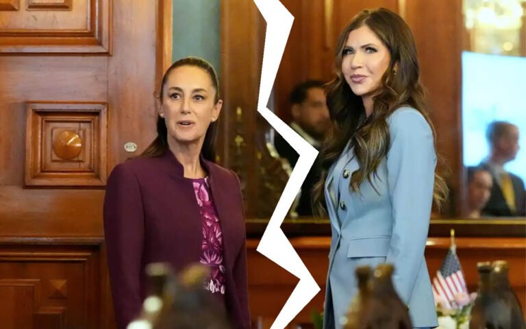 Noem acusa a Sheinbaum de alentar protestas en Los Ángeles; “Absolutamente falso”, responde