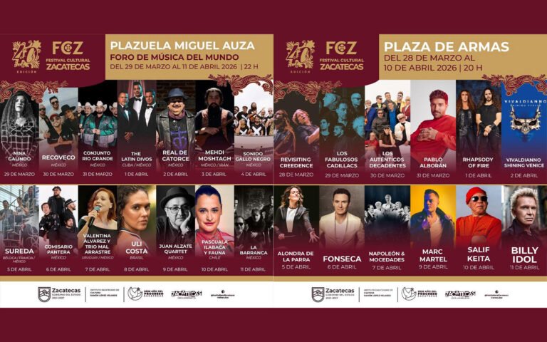 Zacatecas apuesta por la cultura como motor turístico con su festival internacional 2026