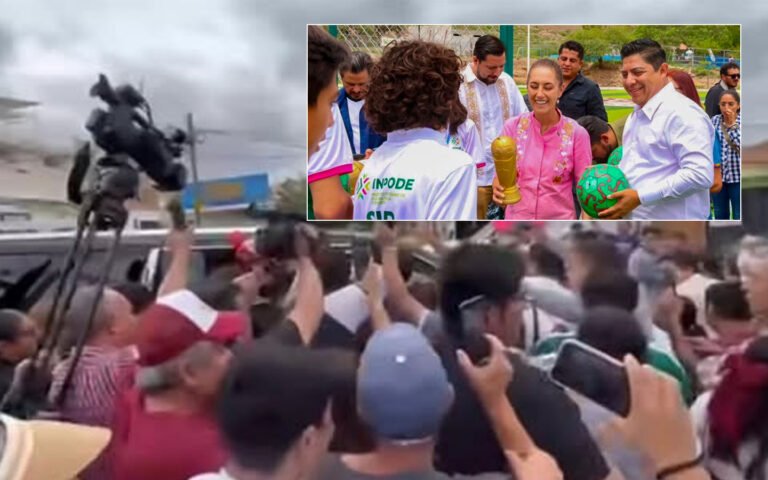 CNTE impone agenda y acosa a Sheinbaum; la obligan a replegarse en SLP
