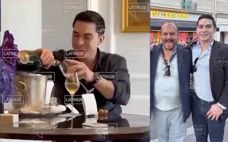 Hijo de Taddei se da la gran vida en París con contratista del INE; Latinus exhibe videos